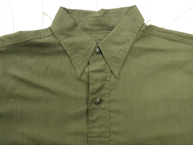 有名ブランド 定価 1940年代US NAVY コットンポプリンワークシャツ　ヴィンテージミリタリー