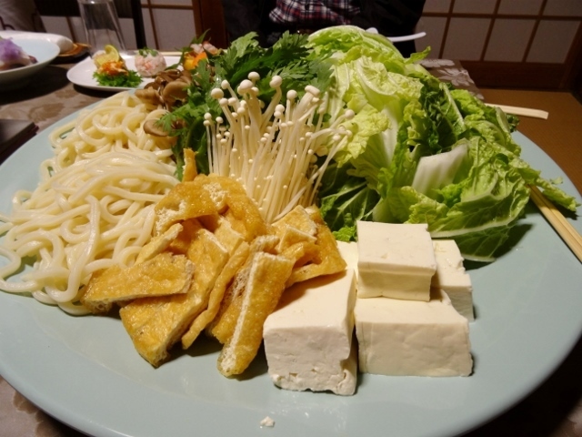 つばきの旅館　鍋　野菜
