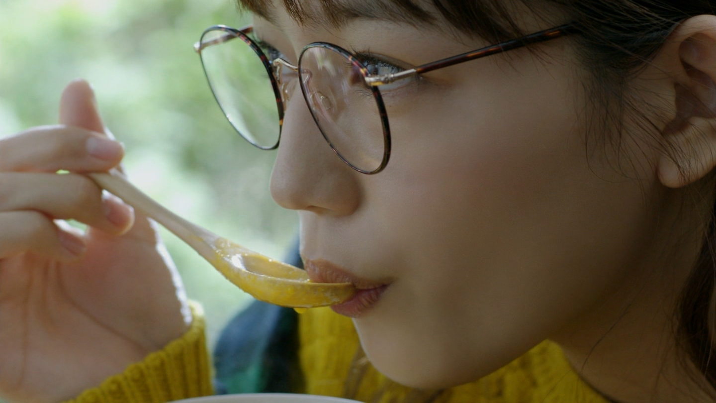 Cmキャプ 川口春奈 味の素 クノールカップスープ うちの温朝食カボチャ眼鏡 篇 キャプル