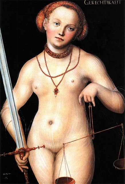 ルーカス・クラナッハ　『正義のアレゴリー』　1537年