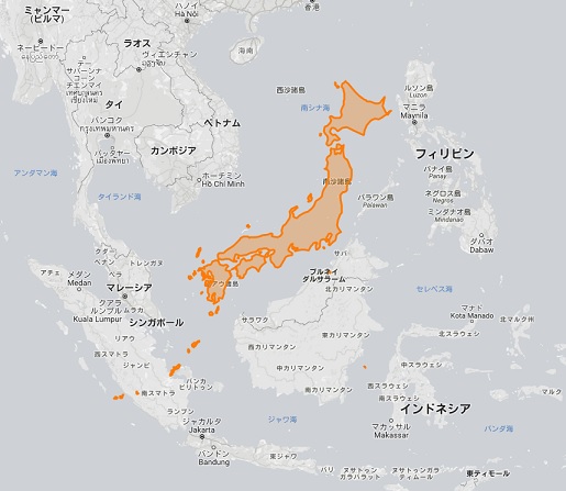日本　東南アジア　地図