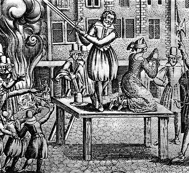 1617年フランスでの斬首刑を行う死刑執行人
