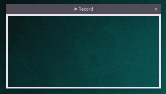 Peek Ubuntu アニメーションGIF スクリーンレコーダー 録画の開始