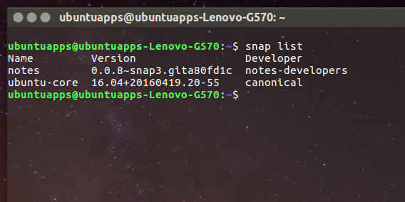 Ubuntu 16.04 Snapパッケージ snapコマンド インストール済み リスト